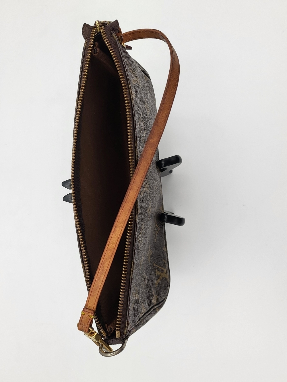 Louis Vuitton Brown Monogram Pochette Accessoires Shoulder Bag, Auth. w/COA. - Picture 14 of 15